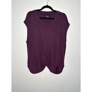Gap Purple Cap-Sleeve Top - Sz. XL
